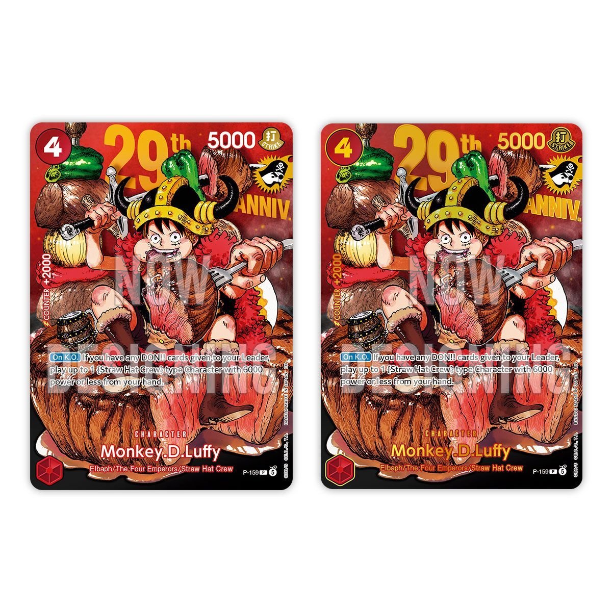 [PREORDER] Monkey D. Luffy (P-159) 29th Anniversary Edition Set of 2